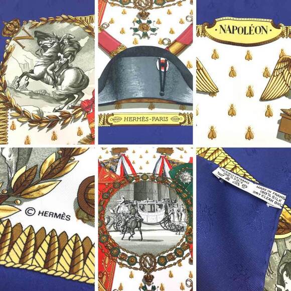 HERMES White Silk Scarf - Picture 2 of 2